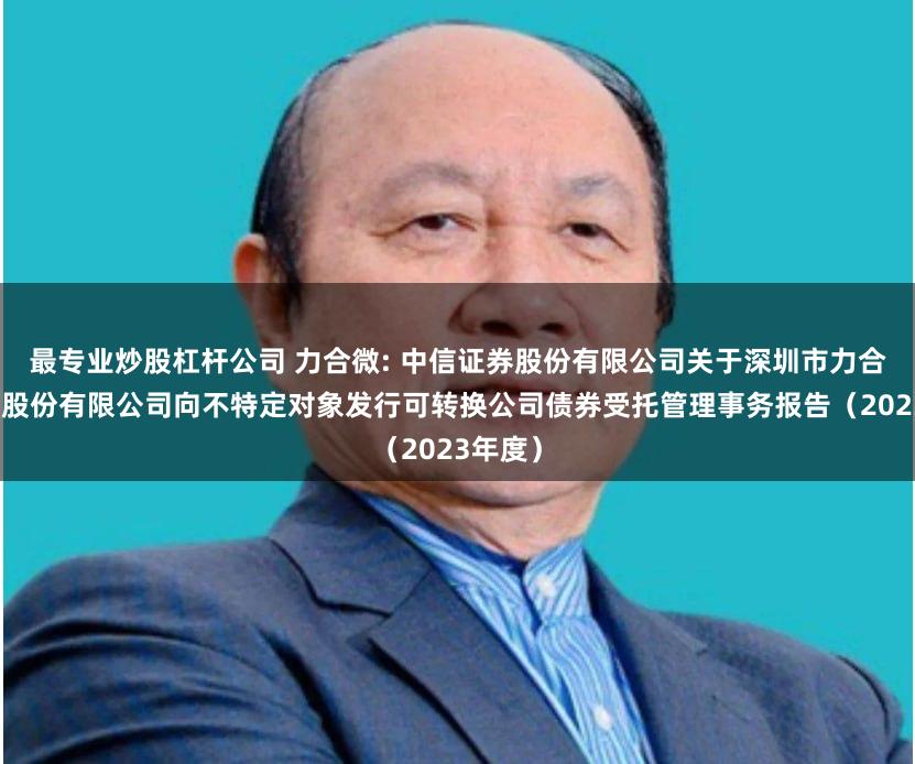 最专业炒股杠杆公司 力合微: 中信证券股份有限公司关于深圳市力合微电子股份有限公司向不特定对象发行可转换公司债券受托管理事务报告(2023年度)