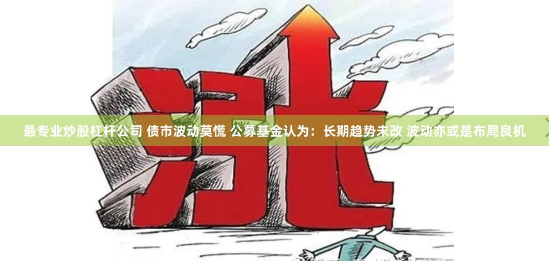 最专业炒股杠杆公司 债市波动莫慌 公募基金认为：长期趋势未改 波动亦或是布局良机