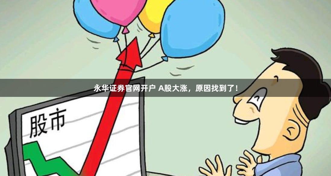 永华证券官网开户 A股大涨，原因找到了！