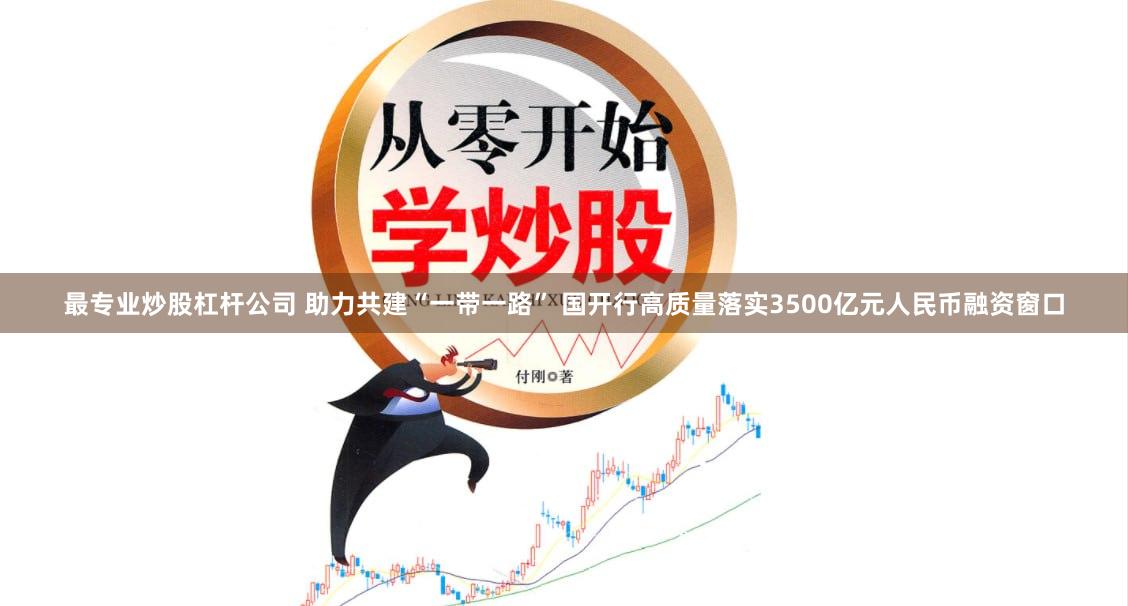 最专业炒股杠杆公司 助力共建“一带一路” 国开行高质量落实3500亿元人民币融资窗口