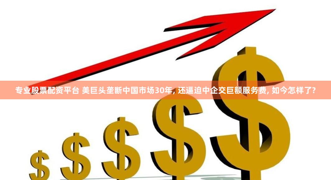 专业股票配资平台 美巨头垄断中国市场30年, 还逼迫中企交巨额服务费, 如今怎样了?